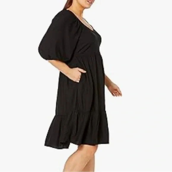 NWT The Drop Women's Lexi Puff-Sleeve Sweatheart Neckline Smocked Back Dress XXS - Picture 3 of 13